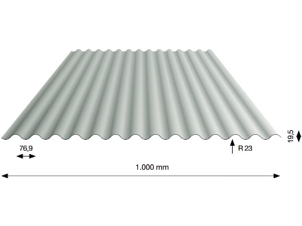 Stålplade Sinus type 20/1000S